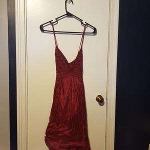 Burgundy dress